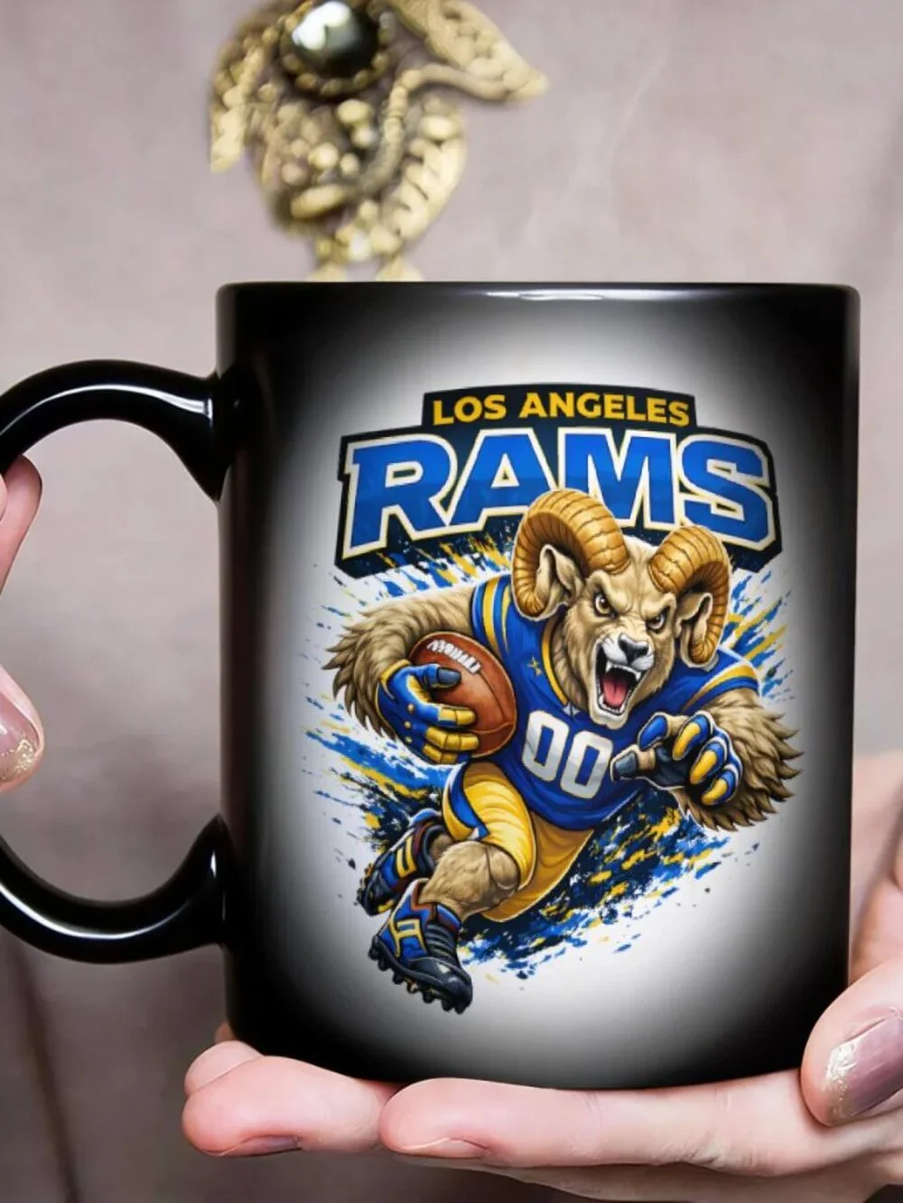 Los Angeles Rams Matte Heat Reactive Mug NFL Football Fan Cup 11oz